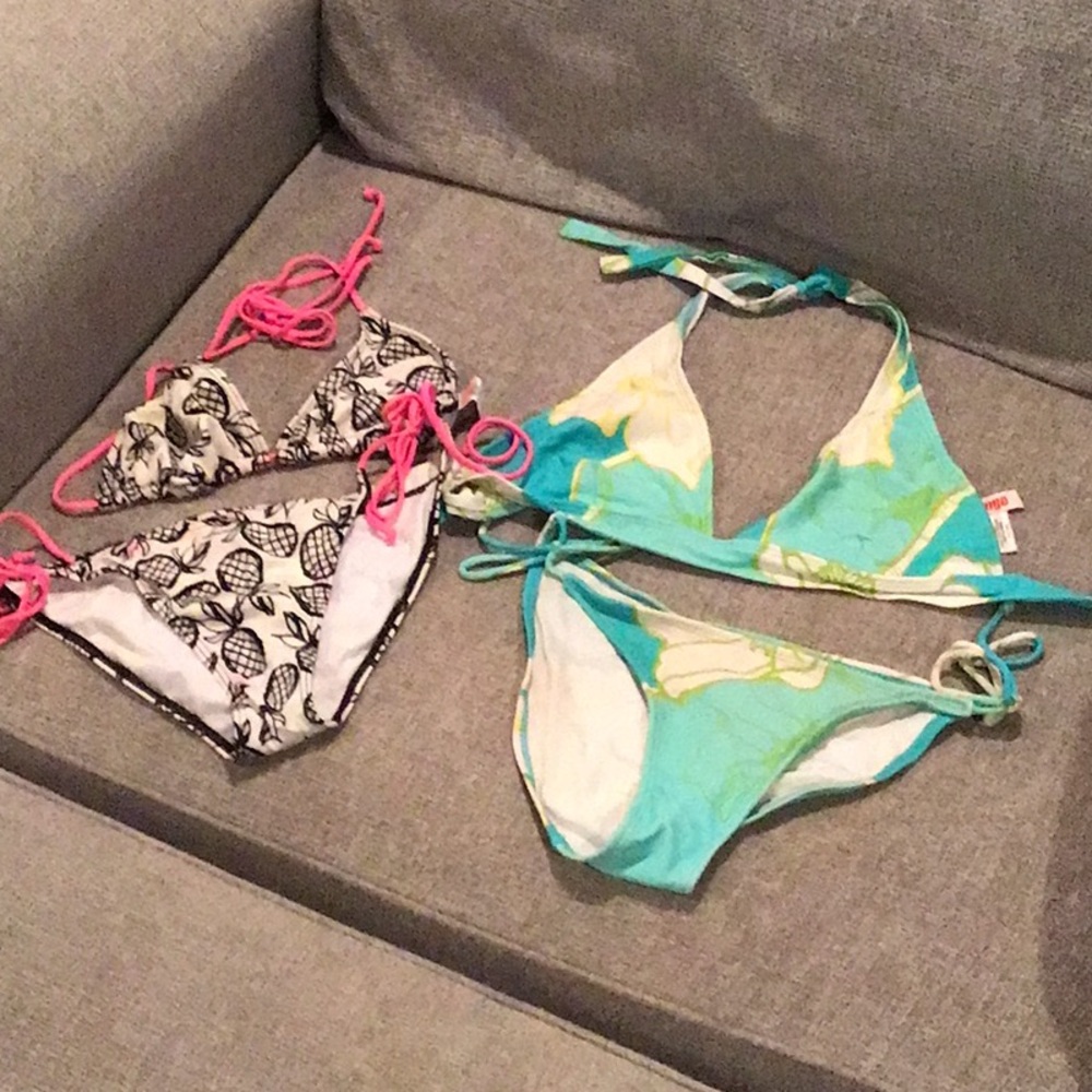 Billabong & bongo swimsuit bundle bathing suits Turquoise Floral String Bikini